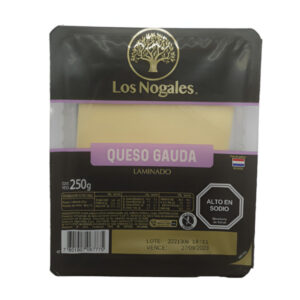 Queso Gauda Laminado Los Nogales – empaque frontal 250 g